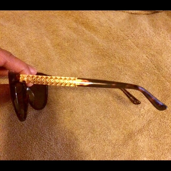 GUCCI Gold Plated CatEye Acetate Frame Sunglasses - Picture 2 of 10